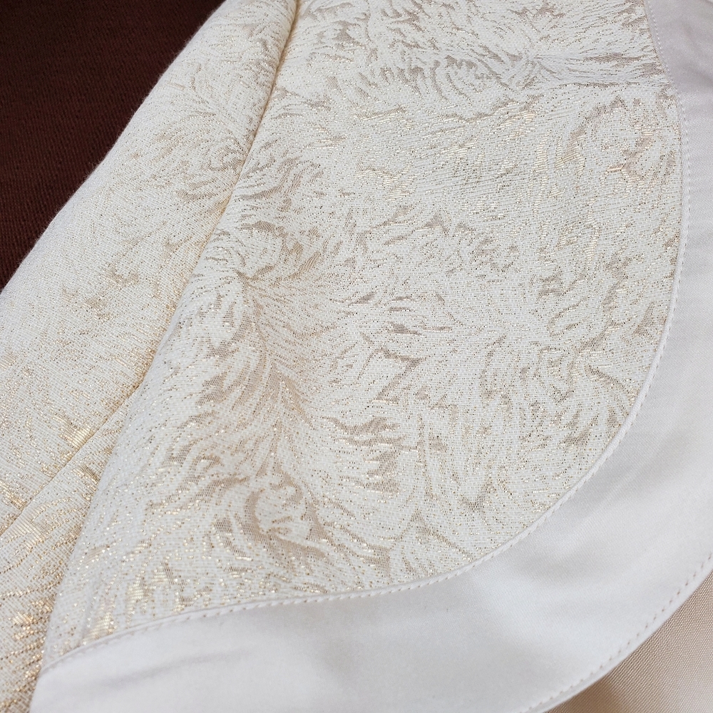 ADRIANNA PAPELL Ivory Gold Brocade Sheath Dress 2P - Picture 14 of 15